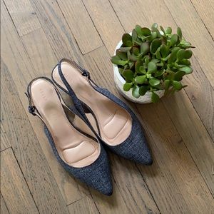 Kitten heel slingbacks